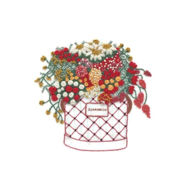 broderie bouquet de fleurs