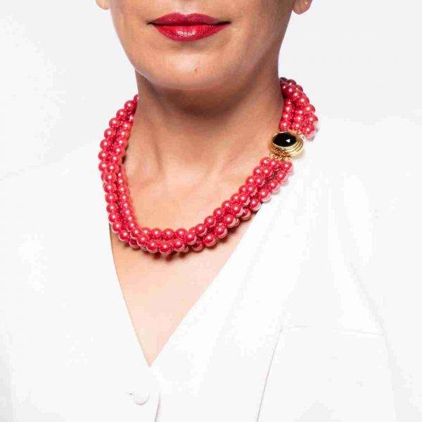 Collier Monarde rouge